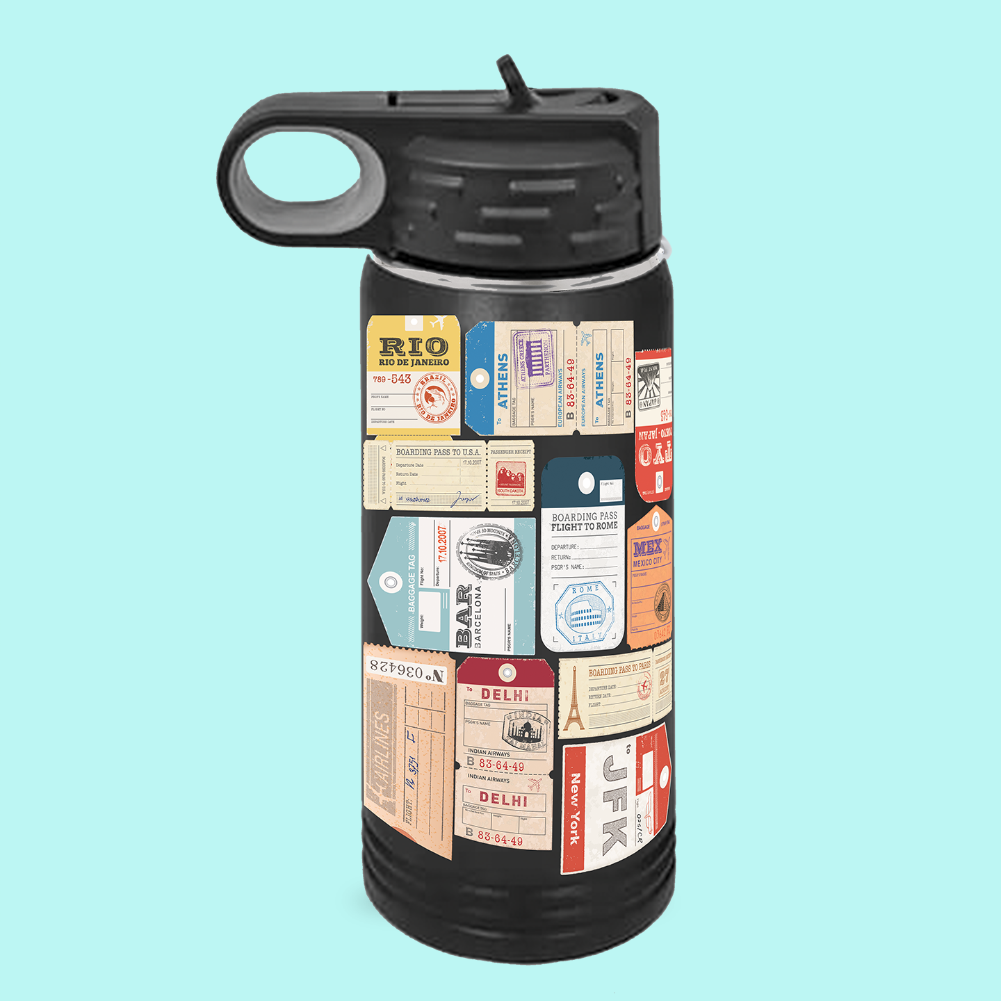 Luggage Tags Water Bottle