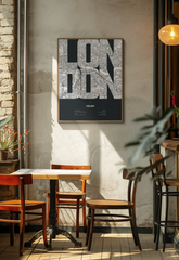 London Map Large Letters Wall Art