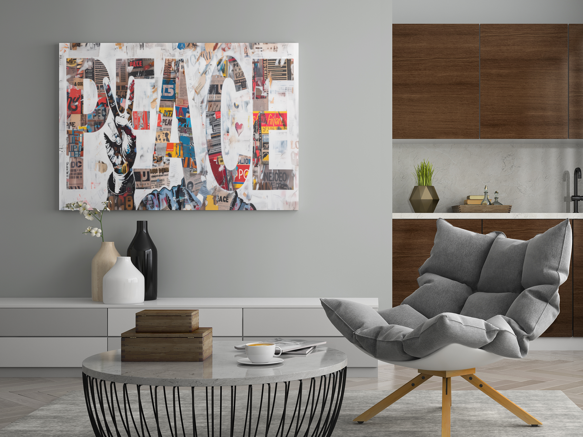 Peace Graffiti Wall Art